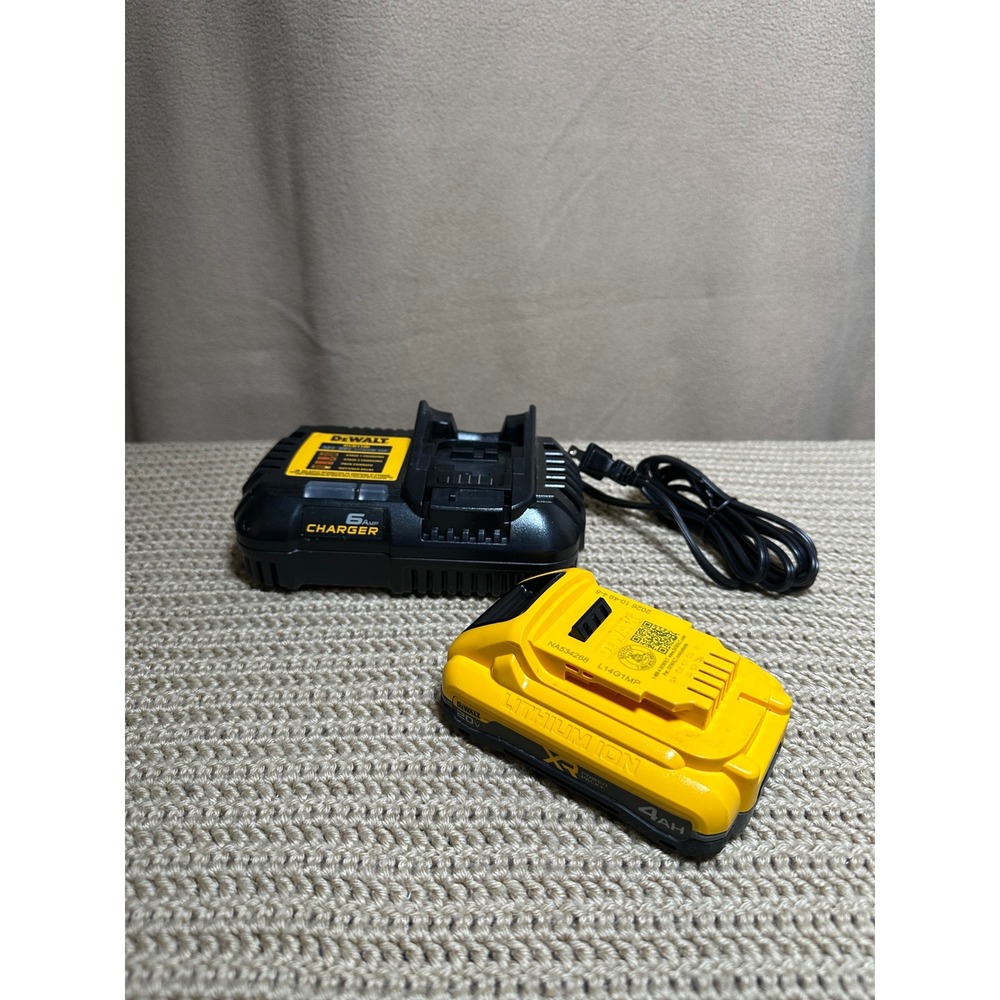 Genuine DeWalt DCB1106 Charger and DCB2104 20V Max XR 4.0Ah Battery Set